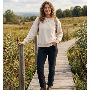 Herschel Supply Company Women's Off-White Crew Neck Sweater